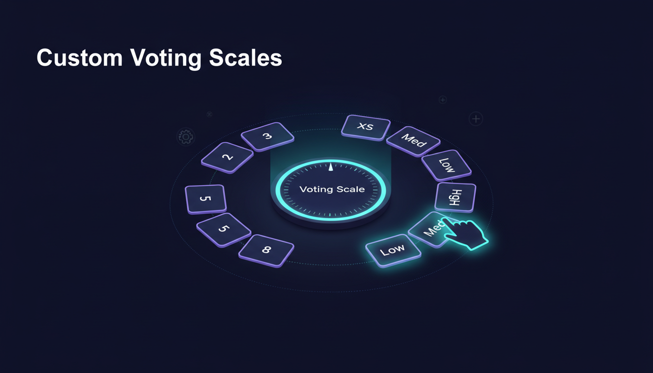 Custom Voting Scales feature illustration (dark theme)